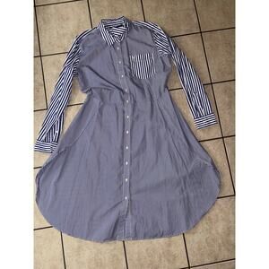 Lauren Polo Ralph Lauren women’s long dress blue striped size 16